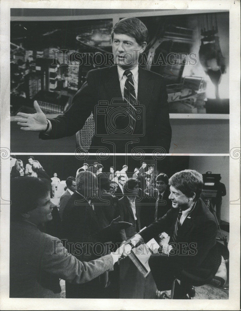 1982 Press Photo ABC News Viewpoint Anchorman Ted Koppel - Historic Images