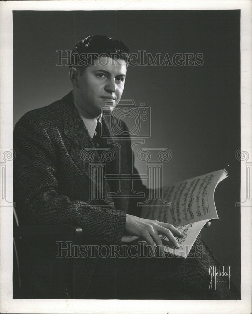 1958 Press Photo Thaddeus Kozuch Pianist - Historic Images