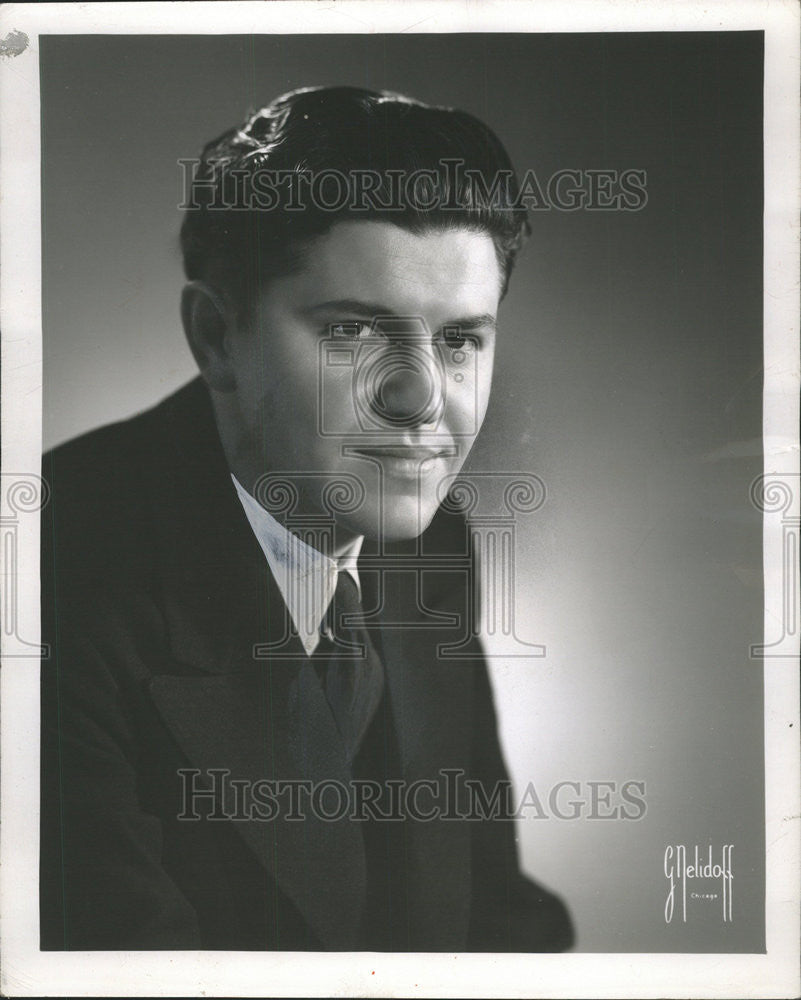 1952 Press Photo Thaddeus Kozuch Concert Pianist Recital Art Institute - Historic Images