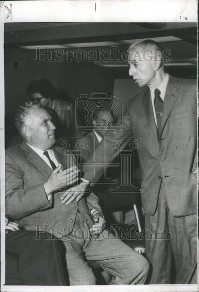 1959 Press Photo Rear Admiral Hyman Rickover, Soviet First Premier Frol R Kozlov - Historic Images