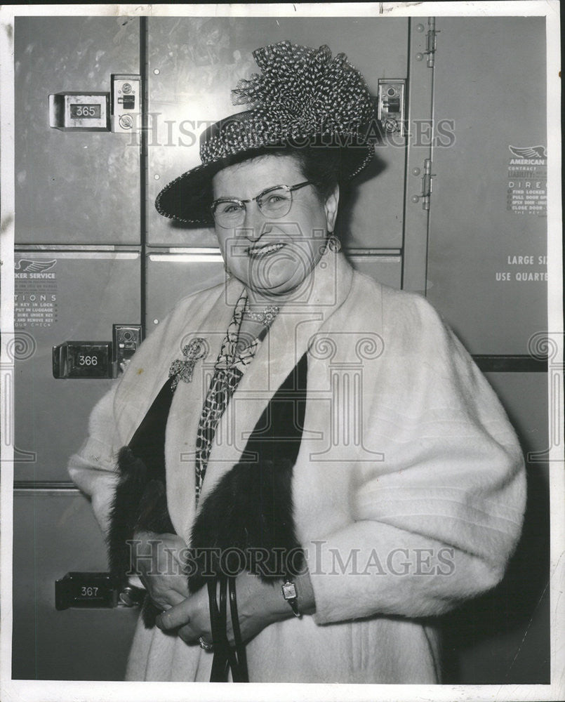 1954 Press Photo Mrs. Frances Liberace, Mother Of Pianoist Liberace - Historic Images