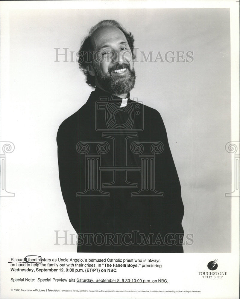 1990 Press Photo Actor Richard Libertini In The Fanelli Boys - Historic Images