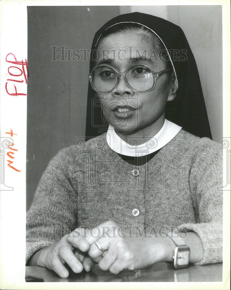 1986 Press Photo Sister Margot Lloren, Benedictine Nun - Historic Images