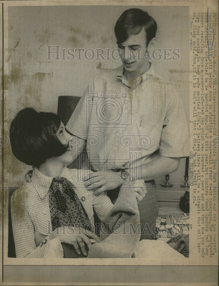 1969 Press Photo STEVEN FABIAN CYNTHIA LYNN BURT FABIAN - Historic Images