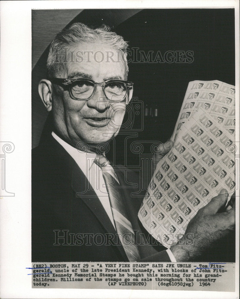 1964 Press Photo Tom Fitzgerald President Kennedy Uncle - Historic Images