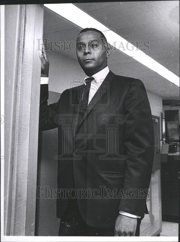 1967 Press Photo Louis A Fitzgerald Computer Room - Historic Images