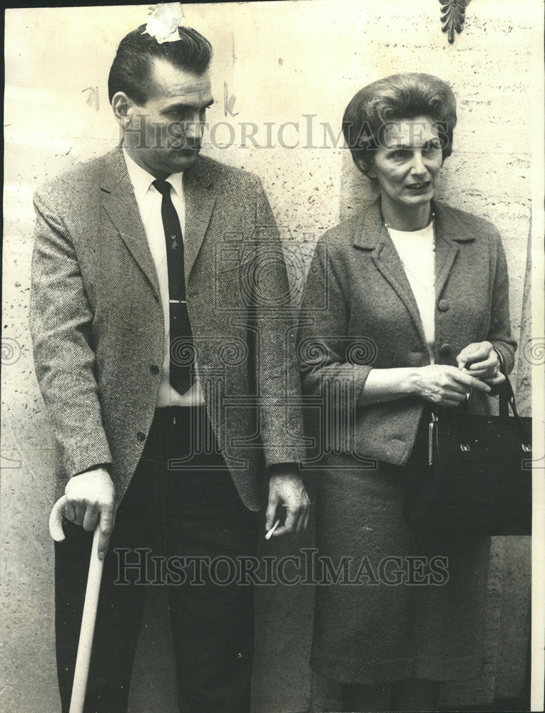 1966 Press Photo John Koshiol Poisoning Victim Criminal Court bldg - Historic Images