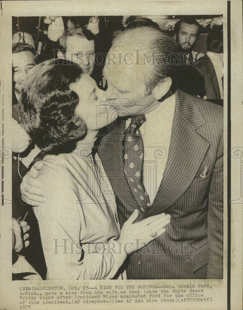 1973 Press Photo Vice President Gerald Ford Betty - Historic Images