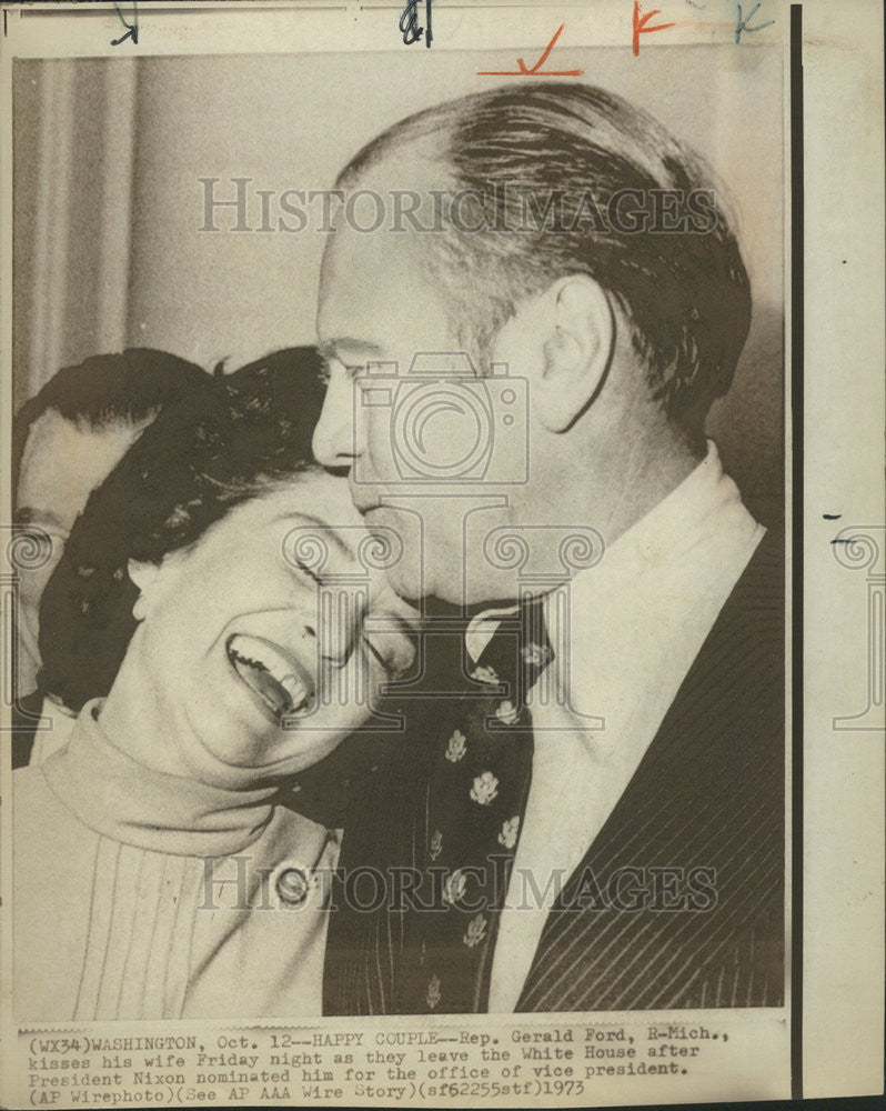 1973 Press Photo Vice President Gerald Ford Betty - Historic Images