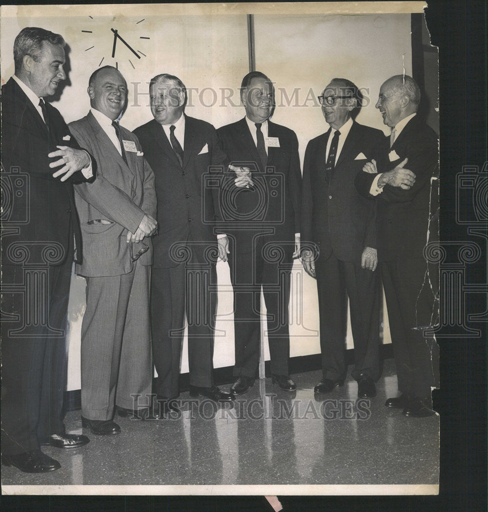 1963 Press Photo Mims Thomason Marshal Field Turner Catledge Earl Johnson - Historic Images