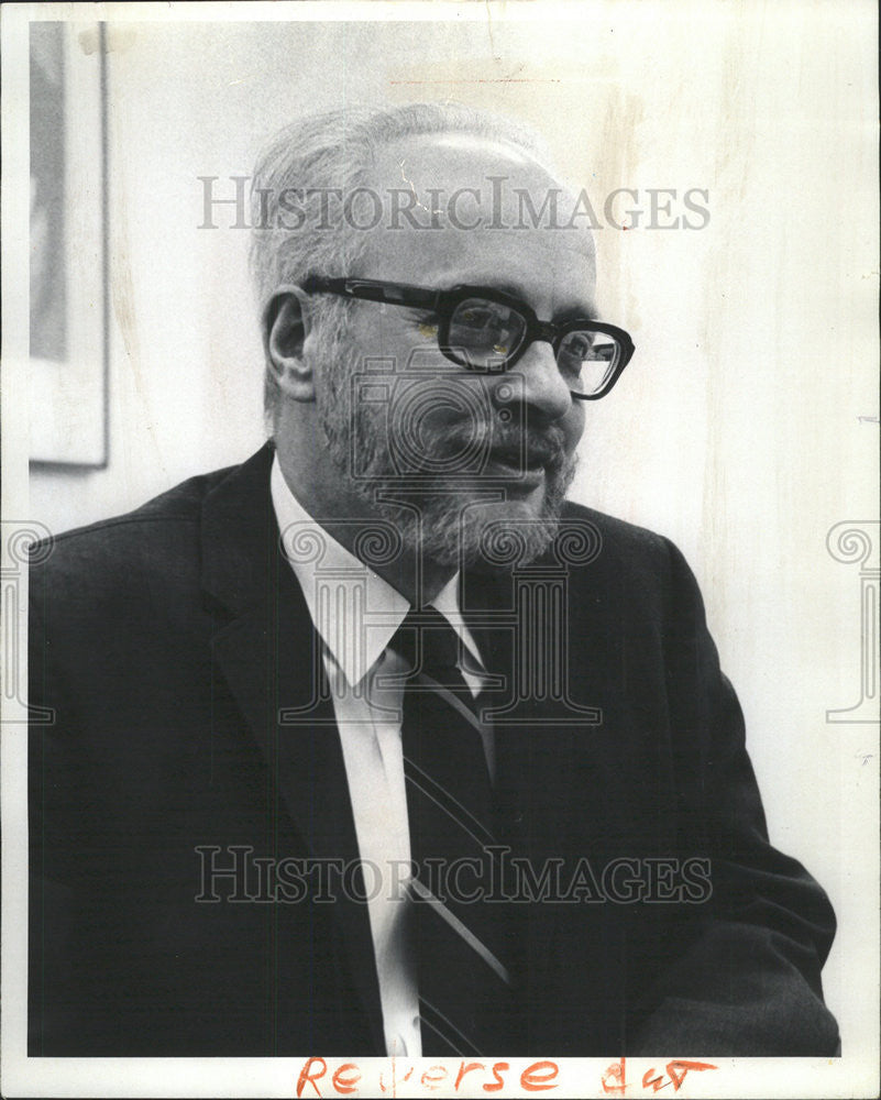 1971 Press Photo Albert Fisk  Illinois Bell Telephone Company Machinist - Historic Images