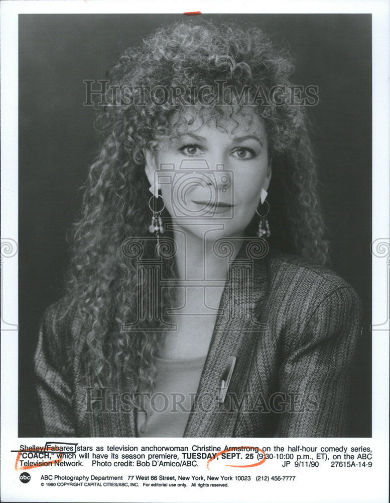 1990 Press Photo Shelley Fabares American Movie Television Actress Coach - Historic Images