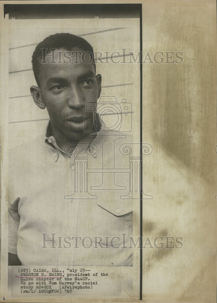 1967 Press Photo Preston E Ewing president Cairo chapter NAACP - Historic Images