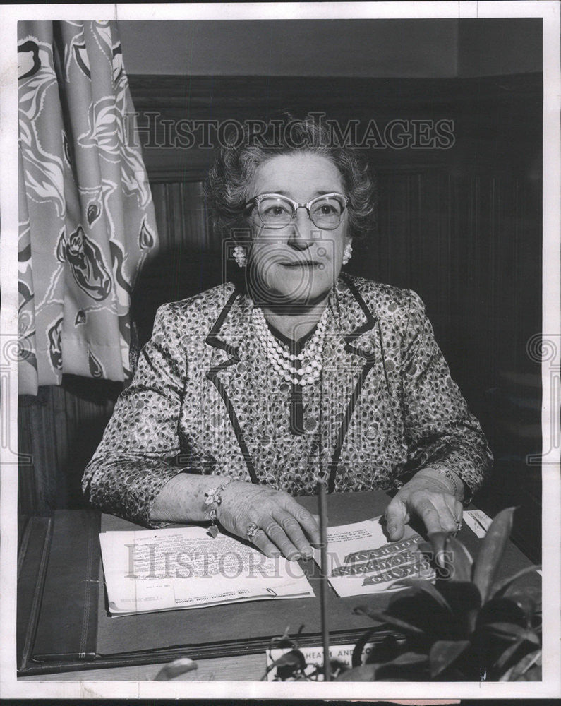 1958 Press Photo EVANGELINE FAHY PRINCIPAL THE LAWSON SCHOOL - Historic Images