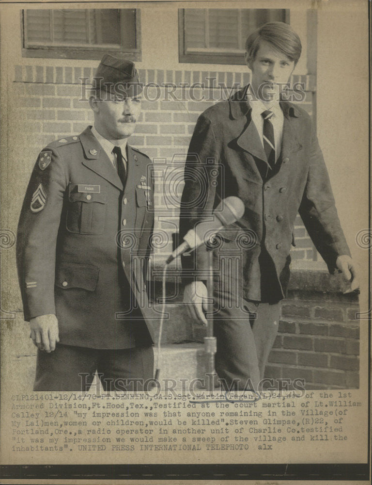 1970 Press Photo SGT. MARTIN FAGAN - Historic Images