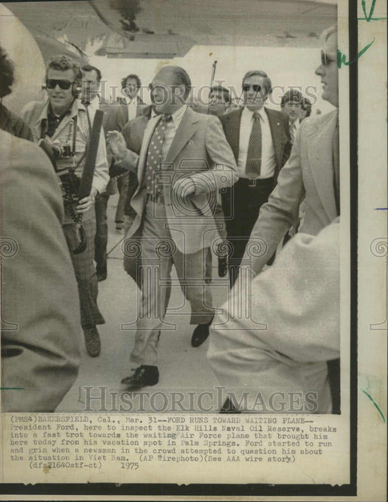 1975 Press Photo United States President Gerald R. Ford - Historic Images