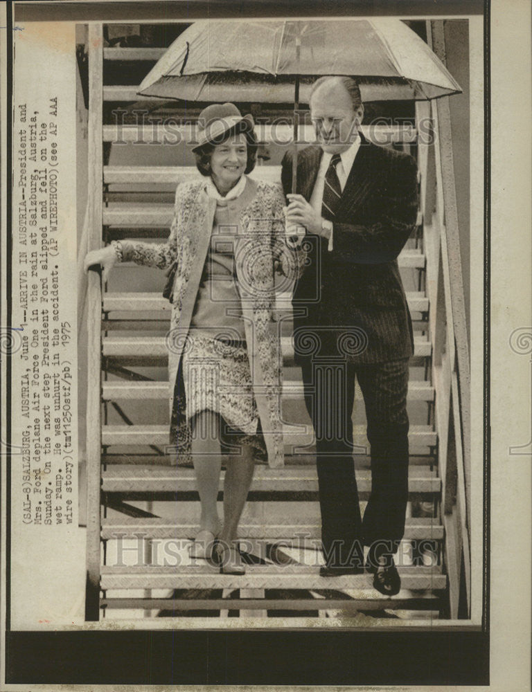 1975 Press Photo United States President Gerald R. Ford &amp; Wife - Historic Images