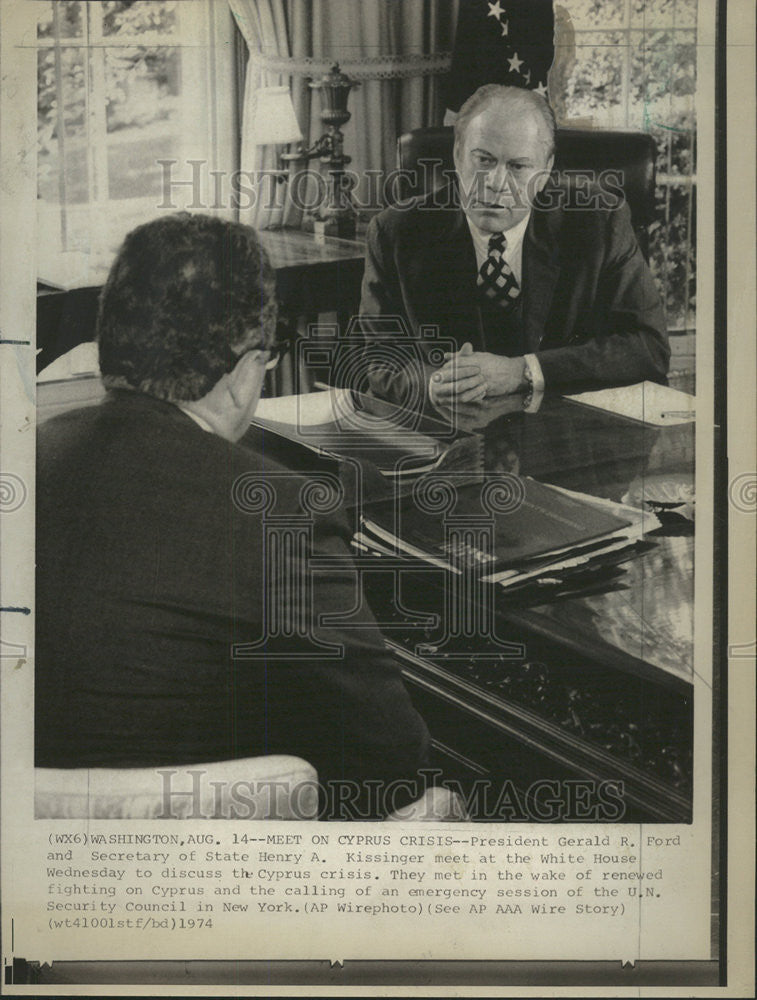 1974 Press Photo United States President Gerald R. Ford - Historic Images