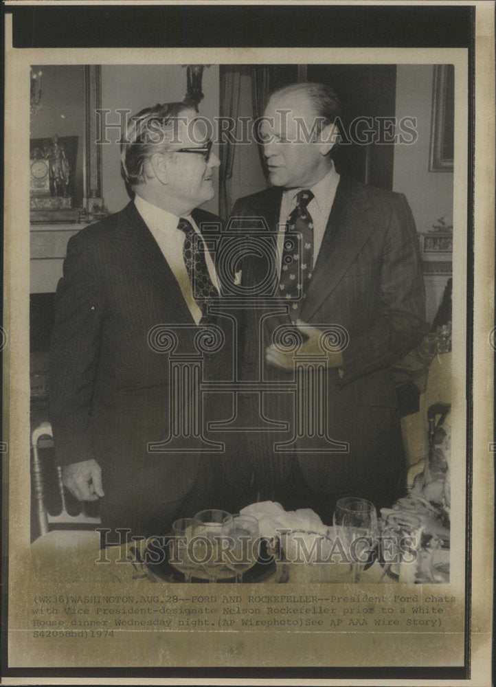 1974 Press Photo President Gerald Ford American Republican Politician - Historic Images