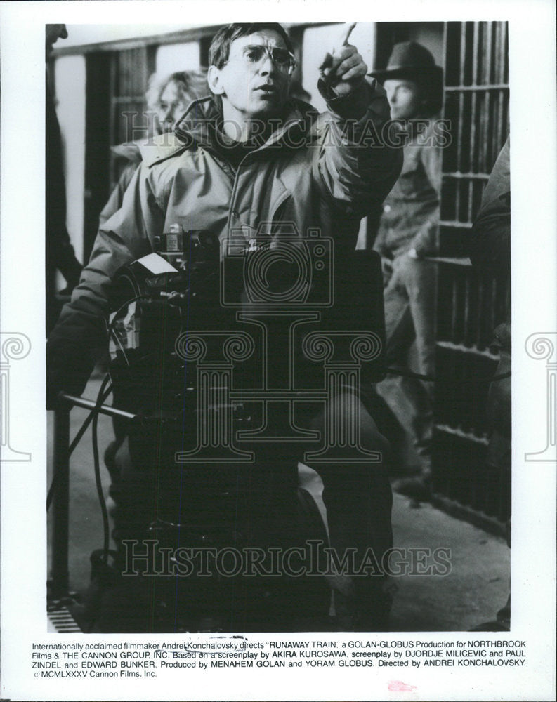 1986 Press Photo Director Andrei Konchalovsky RUNAWAY TRAIN - Historic Images