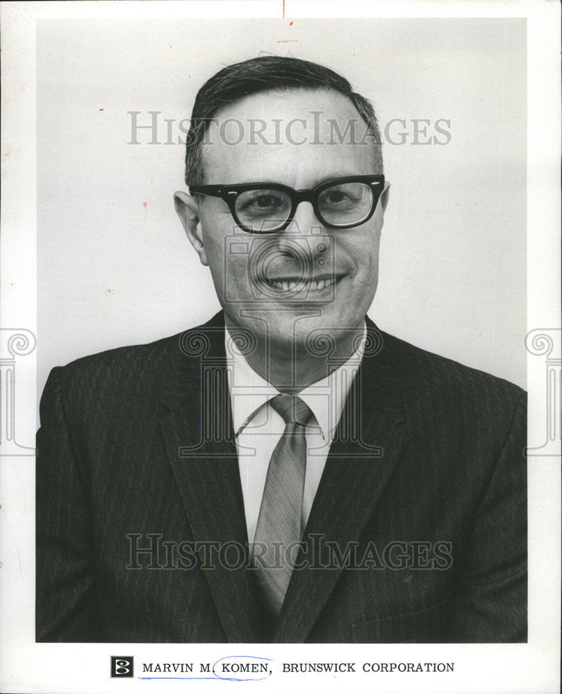 1967 Press Photo Marvin Komen Brunswick Corporation - Historic Images