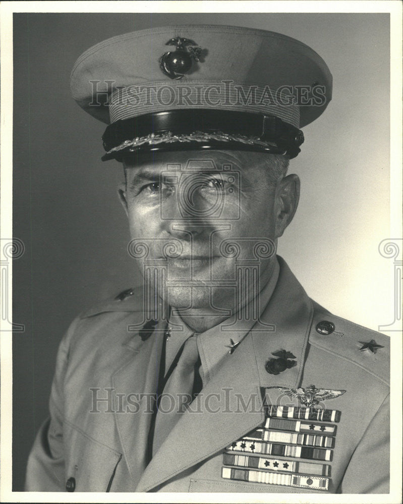 1968 Press Photo Brigadier General Robert Keller American Marine Corps - Historic Images