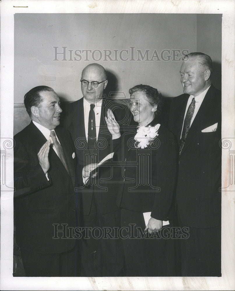 1955 Press Photo Mrs. Helen J. Kelleher Took Oath as an Assistant to Judge - Historic Images