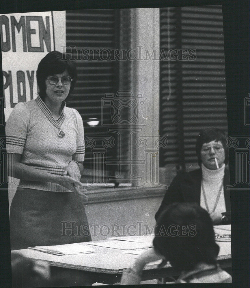 1973 Press Photo Marie Keeney Pennsylvania Task Force Women&#39;s Insurance Problems - Historic Images