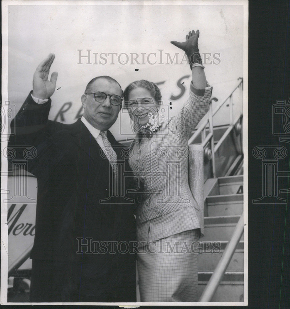 1957 Press Photo Mr. &amp; Mrs. James Keeshin - Historic Images