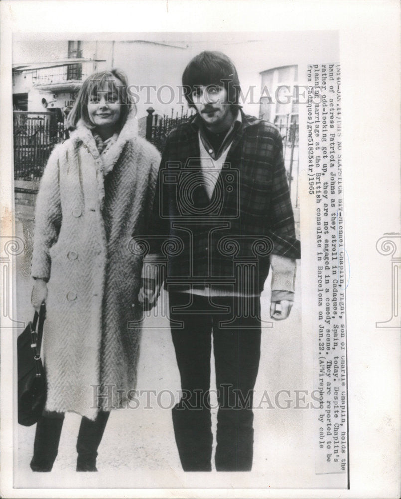 1965 Press Photo Michael Chaplin & Patricia Johns - Historic Images