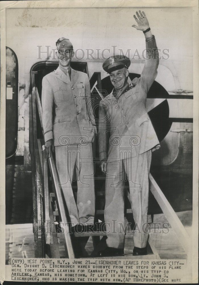 None Press Photo Dwight D. Eisenhower and Lt. John Eisenhower - Historic Images