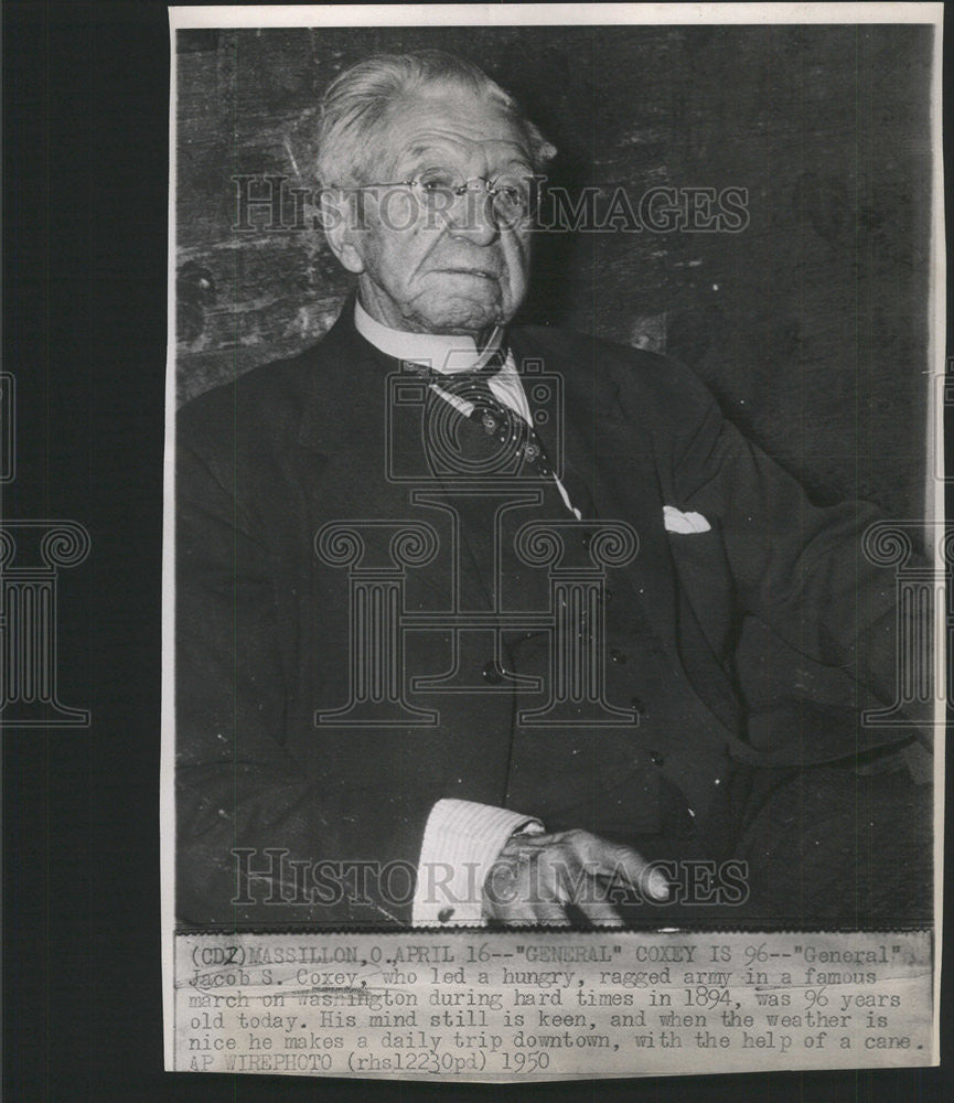 1950 Press Photo General Jacob S. Coxey - Historic Images