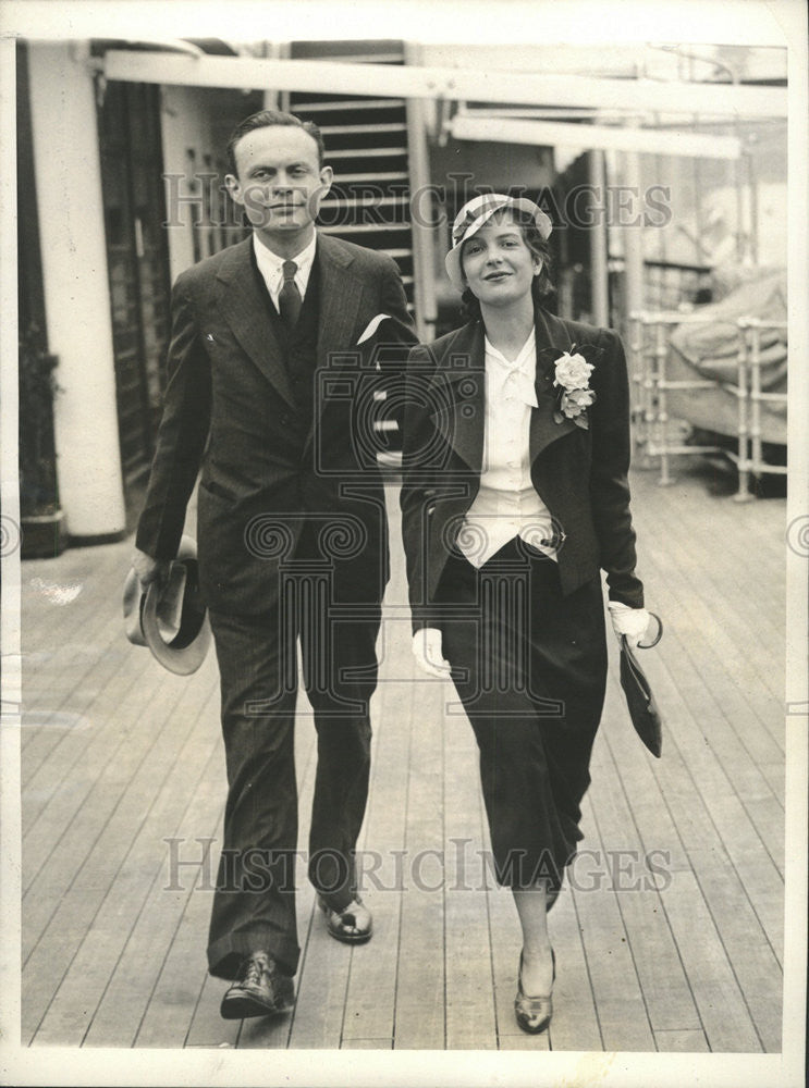 1933 Press Photo Mr. &amp; Mrs. Gardner Cowles - Historic Images