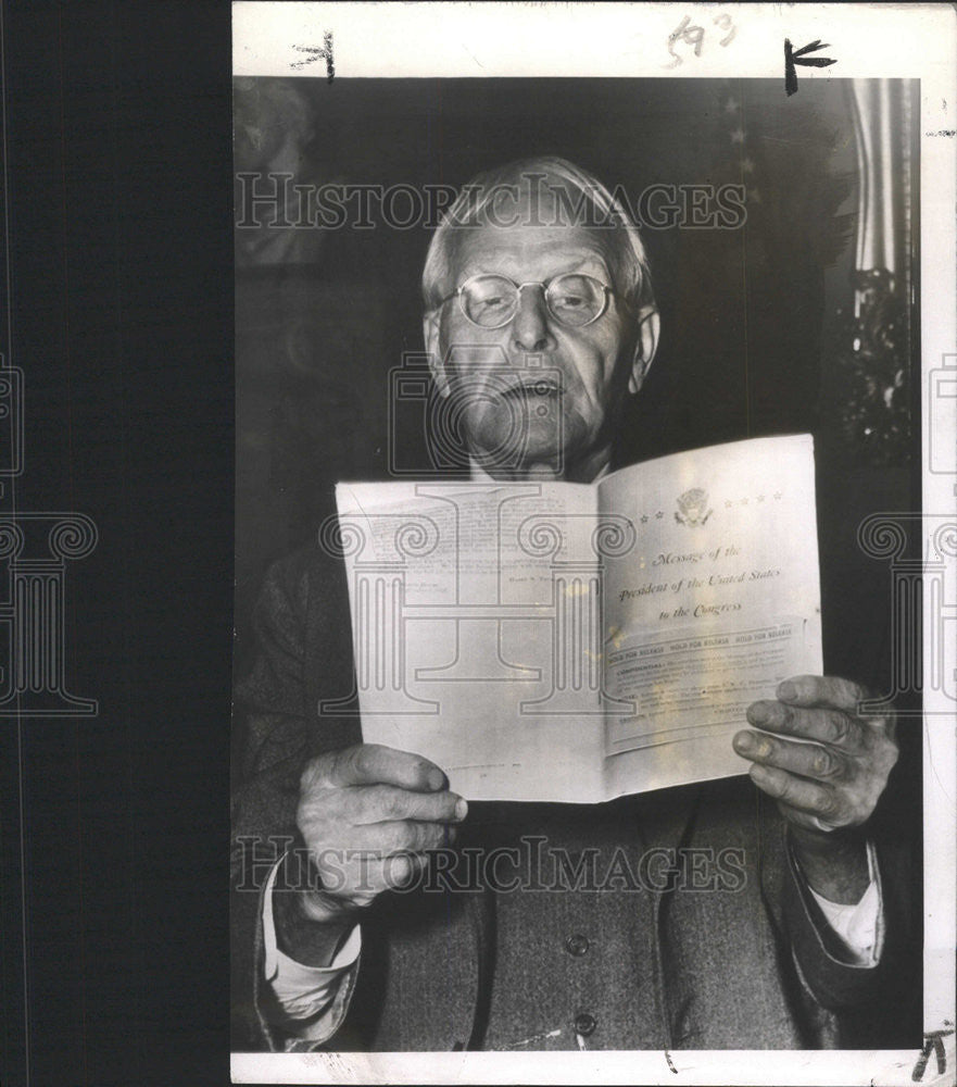 1952 Press Photo Senate Reading Clerk John C. Crocket, 88 - Historic Images