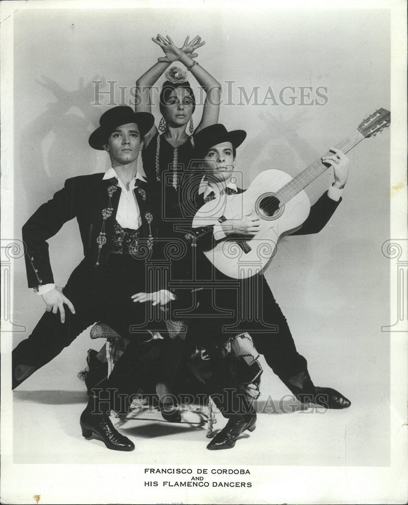 1967 Press Photo Fransisco De Cordoba and His Flamenco Dancers - Historic Images