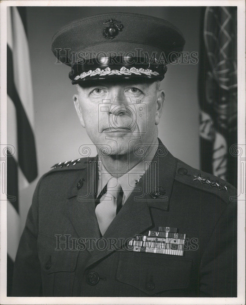 1969 Press Photo Gen. Leonard F. Chapman Jr. 24th Commandant Marine Corps - Historic Images