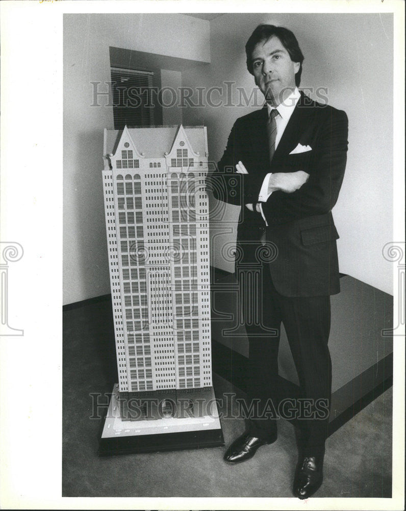 1986 Press Photo John Buck Chicago Businessman &amp; Realtor - Historic Images