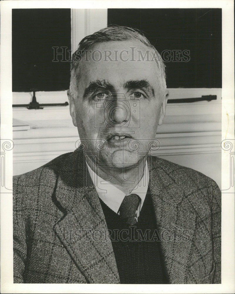 1959 Press Photo Sir Edward Bullard Space Research Charmian programmer British - Historic Images