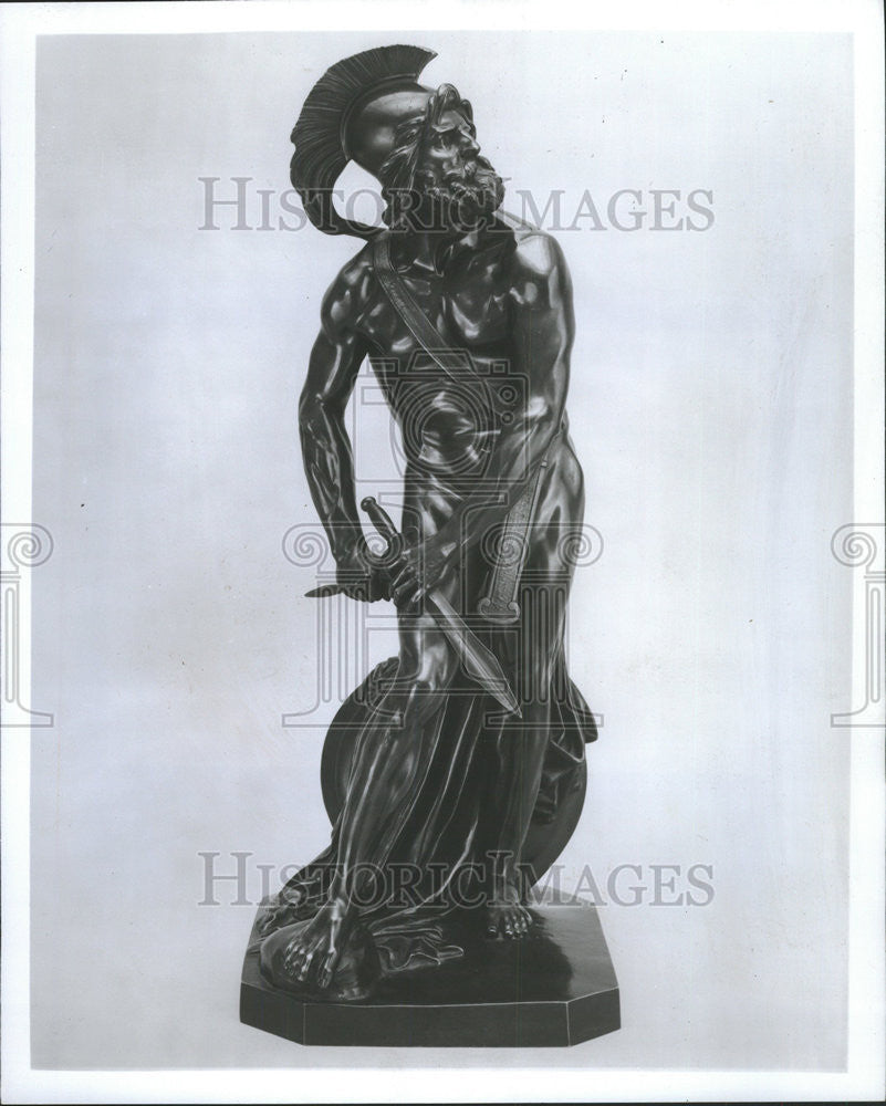 1975 Press Photo Philipomene Pierre Jean David French Bronze Lent anonymously - Historic Images