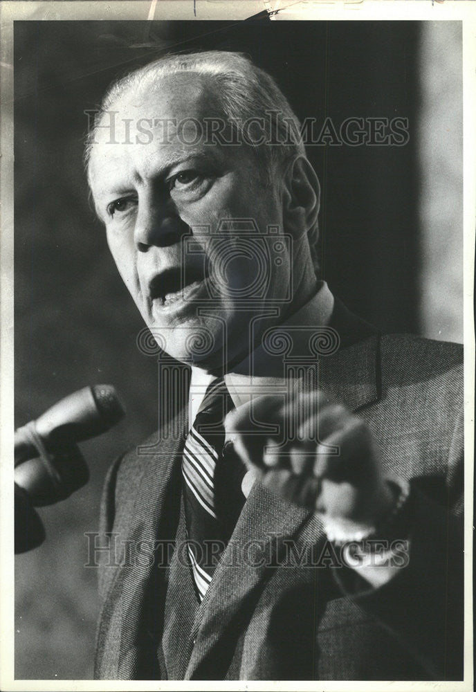 1982 Press Photo Gerald Rudolph &quot;Jerry&quot; Ford, Jr. President of the United States - Historic Images