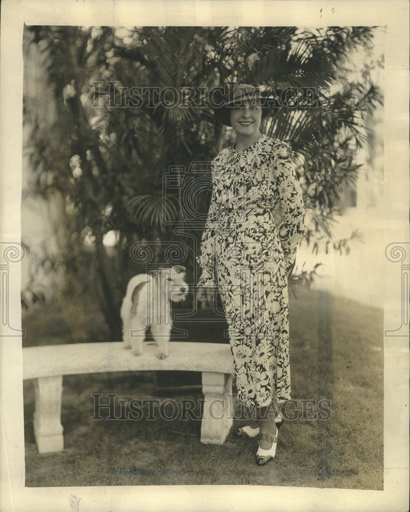 1936 Press Photo Mistress Mrs George Buckingham Wife Hair Peter Baby Miami Hotel - Historic Images