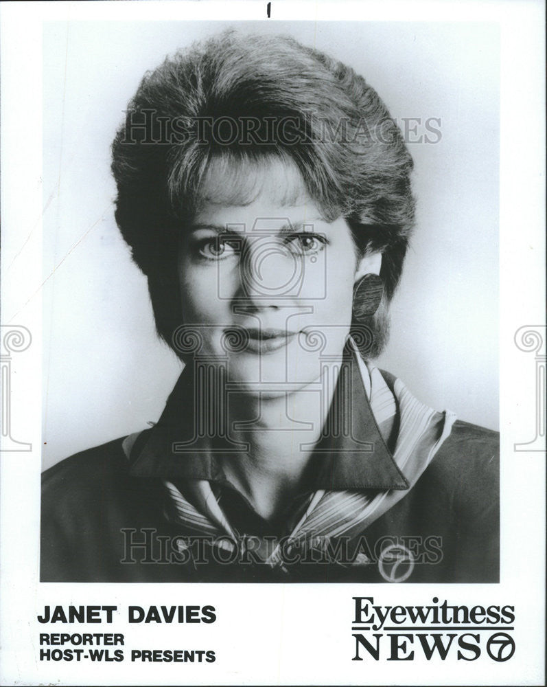 1987 Press Photo Janet Davies Reporter - Historic Images