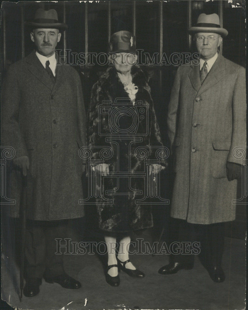 1929 Press Photo Henry Stimon Hoover cabinet Silas Strawn welcome party - Historic Images