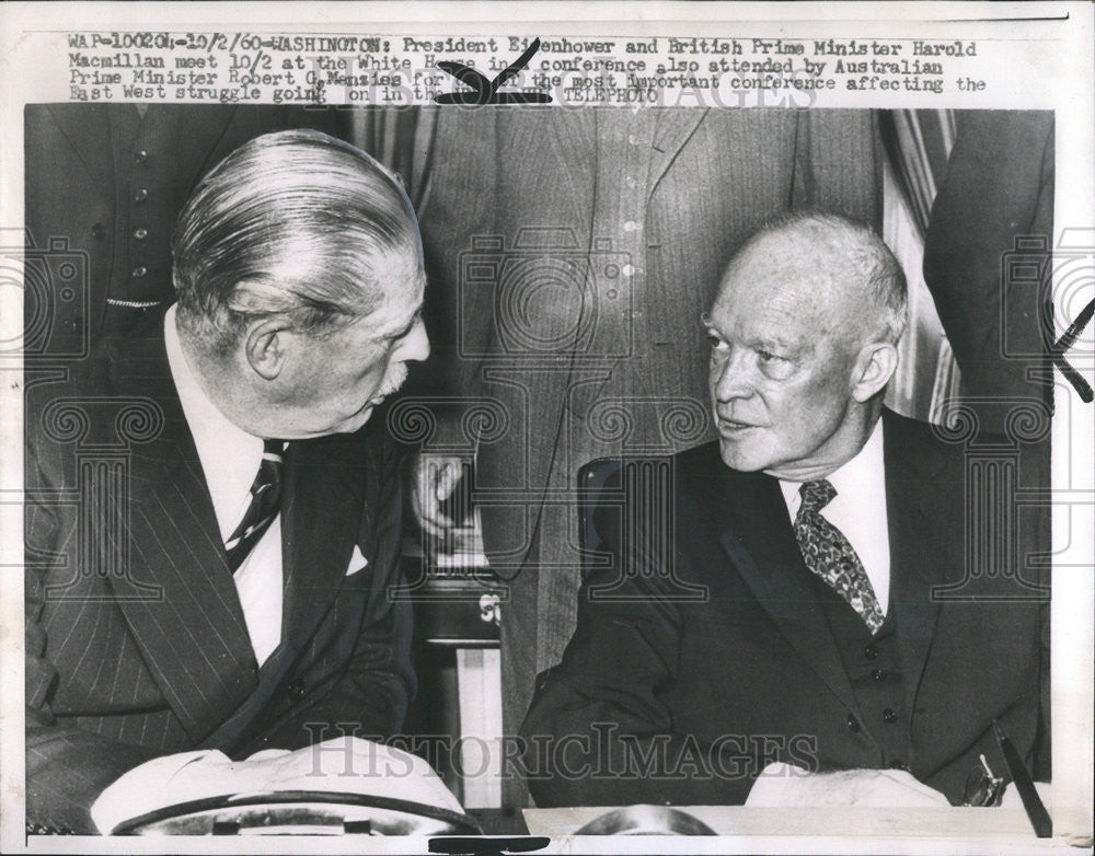 1960 Press Photo Dwight D. Eisenhower President - Historic Images