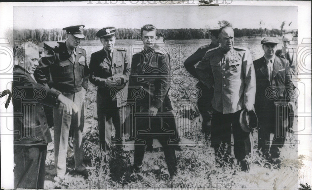 1959 Press Photo President Eisenhower collective farm Moscow visit Soviet Union - Historic Images