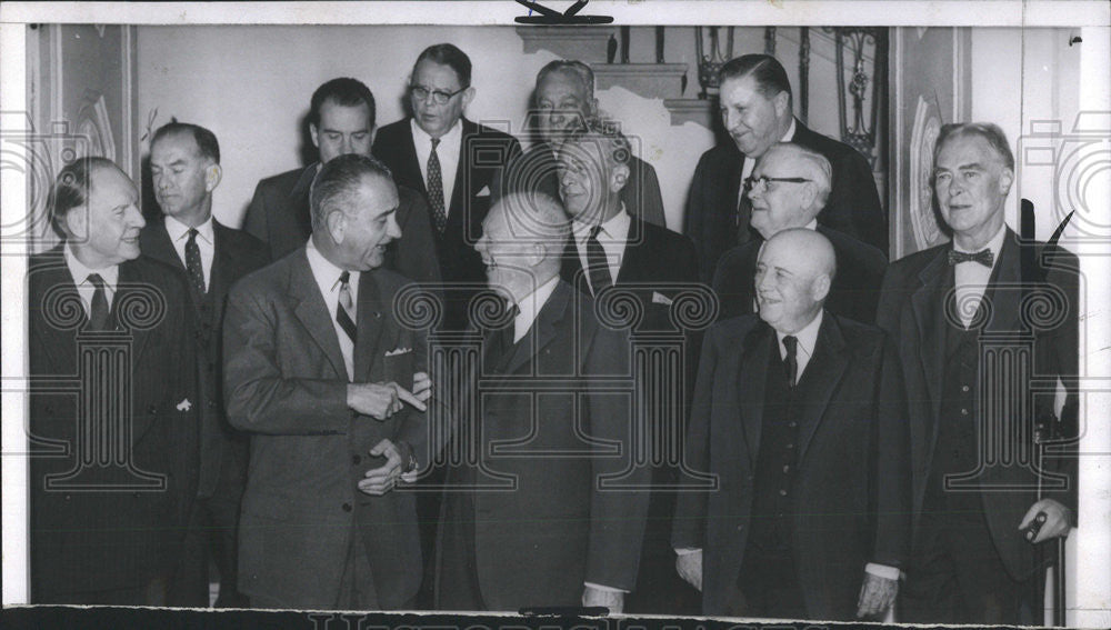 1959 Press Photo  Senate Majority Leader Lyndon Johnson White House - Historic Images