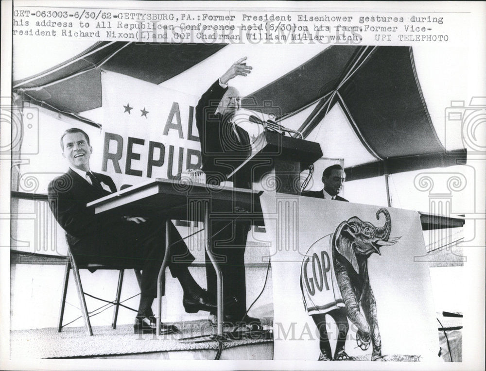 1962 Press Photo United States President Dwight D. Eisenhower - Historic Images