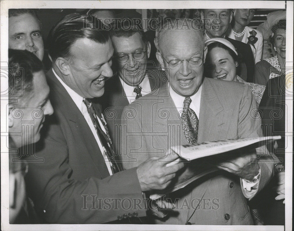 1952 Press Photo President Dwight Eisenhower American Republican Politician - Historic Images