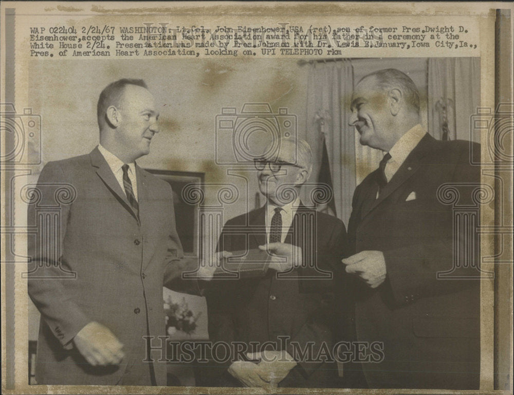 1967 Press Photo John Eisenhower President Dwight D. Eisenhower - Historic Images