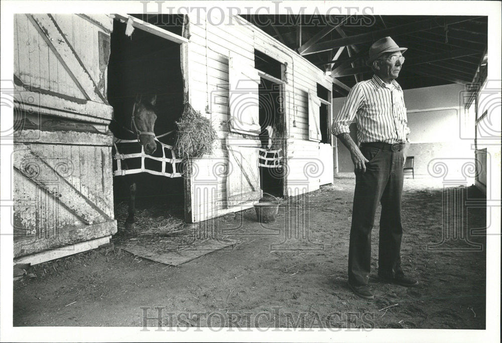 1979 Press Photo Horse Owner Bill Cosmen Twiggy - Historic Images